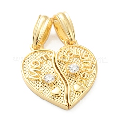 Pendentifs en laiton et zircone cubique pour la fête des mères&nbsp;X-KK-E790-04G
