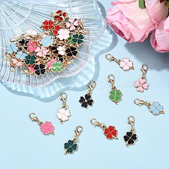 40 шт. 10 шт. 40 шт. 10 стильных эмалевых подвесных украшений из сплава&nbsp;HJEW-YW00187