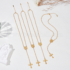 4 шт. латунный кулон с крестом Иисуса&nbsp;NJEW-GO0001-16