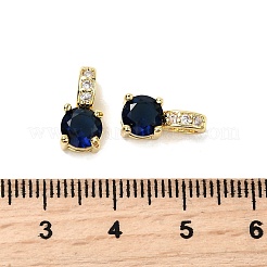 Плоские круглые латунные подвески KK-C134-21G