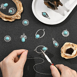 12 pz 6 pendenti in turchese sintetico tinto in {2} stili&nbsp;FIND-SZ0019-80