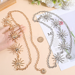 2 шт. 2-х цветные цепные ремни из сплава AJEW-GF0009-21B