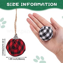 12шт 2 цвета пены и пластика с тканевыми шарами елочные украшения DIY-SZ0003-81