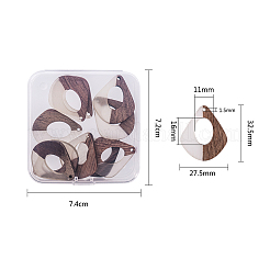 Подвески из смолы и дерева RESI-OL0001-08B
