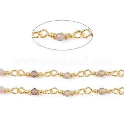 3.28 фут натурального аметиста цепочки из бисера ручной работы X-CHC-K008-A06