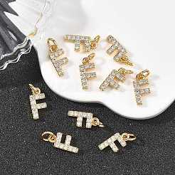 Ciondoli Shegrace in ottone con micro pavé di zirconi cubici trasparenti&nbsp;XGRQ29628-394G-F