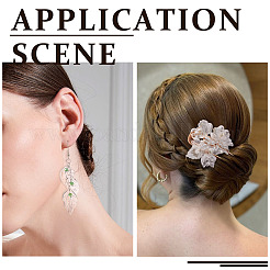 150 шт. 15 вида прозрачных стеклянных бусин-лепестков&nbsp;GLAA-TA0002-85