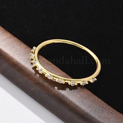 Кольца из латуни с микропаве RJEW-C120-19G
