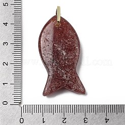 Natürliche Erdbeer-Quarz-Anhänger&nbsp;KK-D021-05A-G