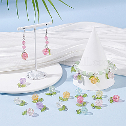 96шт 8 цвета прозрачные акриловые подвески&nbsp;PALLOY-NB00016