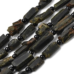 Бусы из натурального зеленого турмалина&nbsp;G-G344-B01-01