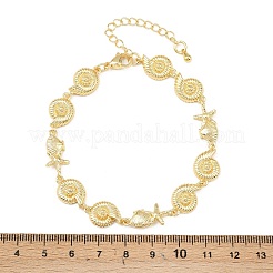 Браслеты из латунной цепочки для женщин&nbsp;BJEW-A090-06A-G