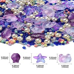 Тема океана: раскрашенные стеклянные бусины своими руками&nbsp;DIY-YW0008-82B