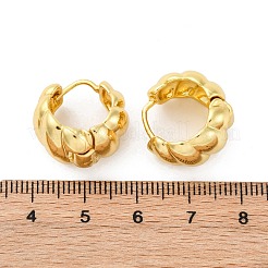 Латунные серьги-кольца с круассаном для женщин&nbsp;LS-EJEW-G342-09G