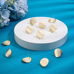 20 шт. фурнитура для сережек-гвоздиков из гальванизированной латуни&nbsp;KK-ME0002-62