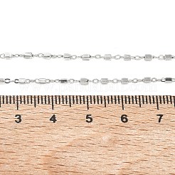 女性用1.5mm 304ステンレススチール製直方体リンクチェーンネックレス  変色なし  ステンレス鋼色  15.75インチ（40cm）&nbsp;NJEW-G201-03P