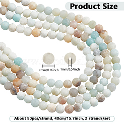 2 нити натуральных цветочных бусин амазонита нити&nbsp;G-NB0006-06