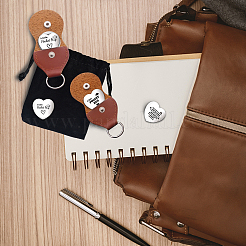 1 набор памятных монет из нержавеющей стали в форме сердца с двусторонней гравировкой на тему дружбы для лиц&nbsp;AJEW-GL0001-60-004