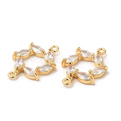 Латунные подвески-коннекторы с прозрачным стеклом KK-B074-63G