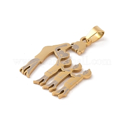 День матери ионное покрытие (IP) 304 подвески из нержавеющей стали STAS-U002-03G