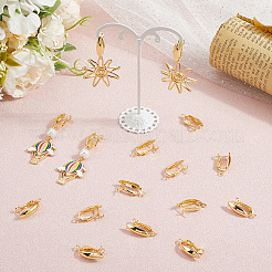 10 пара латунных сережек-колец KK-BBC0019-32