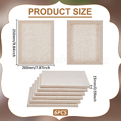 6шт прямоугольные деревянные панели для росписи по дереву&nbsp;AJEW-WA0001-08