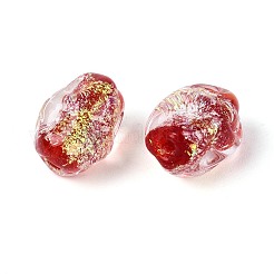 Ручной стеклянные фольга бисер пряди&nbsp;FOIL-N033-02A