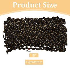 15 ярд полиэстерового кружева для отделки шитья&nbsp;OCOR-WH0070-174