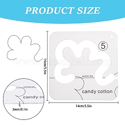 Прозрачный акриловый шаблон для шитья DIY-GF0002-88