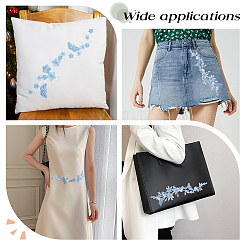 4 шт. полиэстеровая вышитая пришивная/приклеиваемая отделка для воротника&nbsp;DIY-GF0006-08A