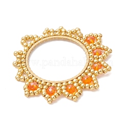 Подвески-цветы из стеклянных бусинок&nbsp;PALLOY-MZ01237-03