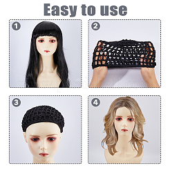 4 Stück elastische Perückenkappen aus Polyester&nbsp;DIY-DC0004-14