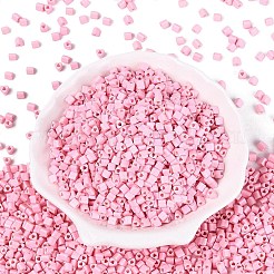 Fgbベーキングペイントガラスシードビーズ  三角形  三角穴  ピンク  3.5x3.5x3.5mm  穴：1.2~1.4mm  約7250個/ポンド&nbsp;SEED-Q040-09A-02