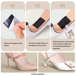 3 jeu de lacets de chaussures à talons hauts anti-desserrage en similicuir 3 couleurs&nbsp;AJEW-FG0003-43