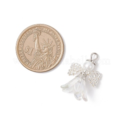 7 шт. подвески-ангелы из двухцветного стеклянного бисера PALLOY-MZ00996