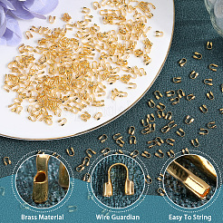 1200 шт. латунная проволочная защита и протекторы&nbsp;KK-SP0001-98G