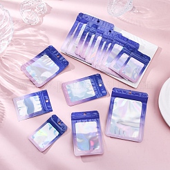 60 шт. 6 стиля прямоугольные блестящие голографические ПВХ пакеты с застежкой-молнией&nbsp;ABAG-FP0001-06B