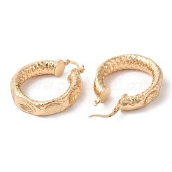 Серьги-кольца из кованой латуни EJEW-Q765-04G