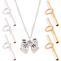 18 шт. 2-х цветные латунные трубчатые дужки&nbsp;DIY-SC0030-75A