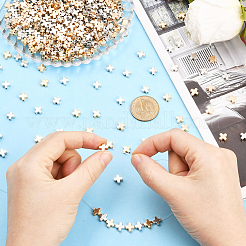 600шт 2 цвета пластиковые бусины ccb&nbsp;CCB-PA0001-18