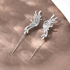 Серьги-бабочки из нержавеющей стали 316 с крючками-гусеницами&nbsp;AJEW-C044-21AS