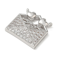 Pendentifs en laiton zircon cubique transparent&nbsp;CU-CBA4231-06A-P