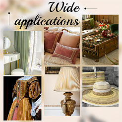 Плетеные кружевные ленты из полиэстера&nbsp;OCOR-WH0092-17A