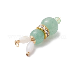 4 шт. 4 стиля подвески в виде кролика из натурального сердолика PALLOY-TA00226