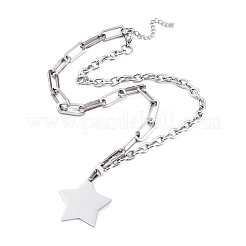 Colliers pendentifs en acier inoxydable 304 anti-ternissement&nbsp;NJEW-M181-35P
