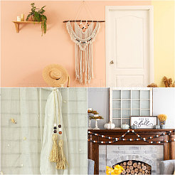 400шт 4 цвета деревянные европейские бусины WOOD-GL0001-15