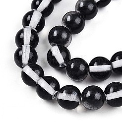 Выпечка расписные прозрачные стеклянные бусины&nbsp;X1-DGLA-N011-8mm-10