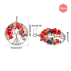 Кулоны с драгоценными камнями дерево жизни&nbsp;G-PH0001-04A