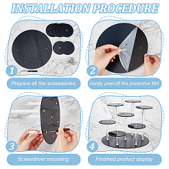 7-уровневый плоский круглый органайзер для минифигурок из акрила ODIS-WH0038-44B