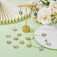 30шт 5 цвета сплава эмалевые подвески&nbsp;ENAM-HY0001-16